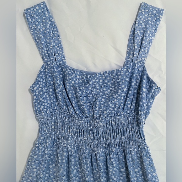 Sweet Pot Blue Floral Ruffle Mini Dress Size 10 - Picture 6 of 13